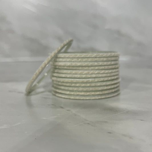 White Velvet Glass Bangles