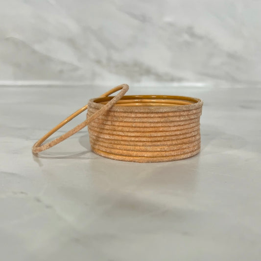 Peach Velvet Bangles