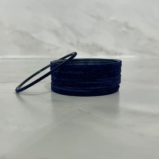 Dark Blue Velvet Bangles