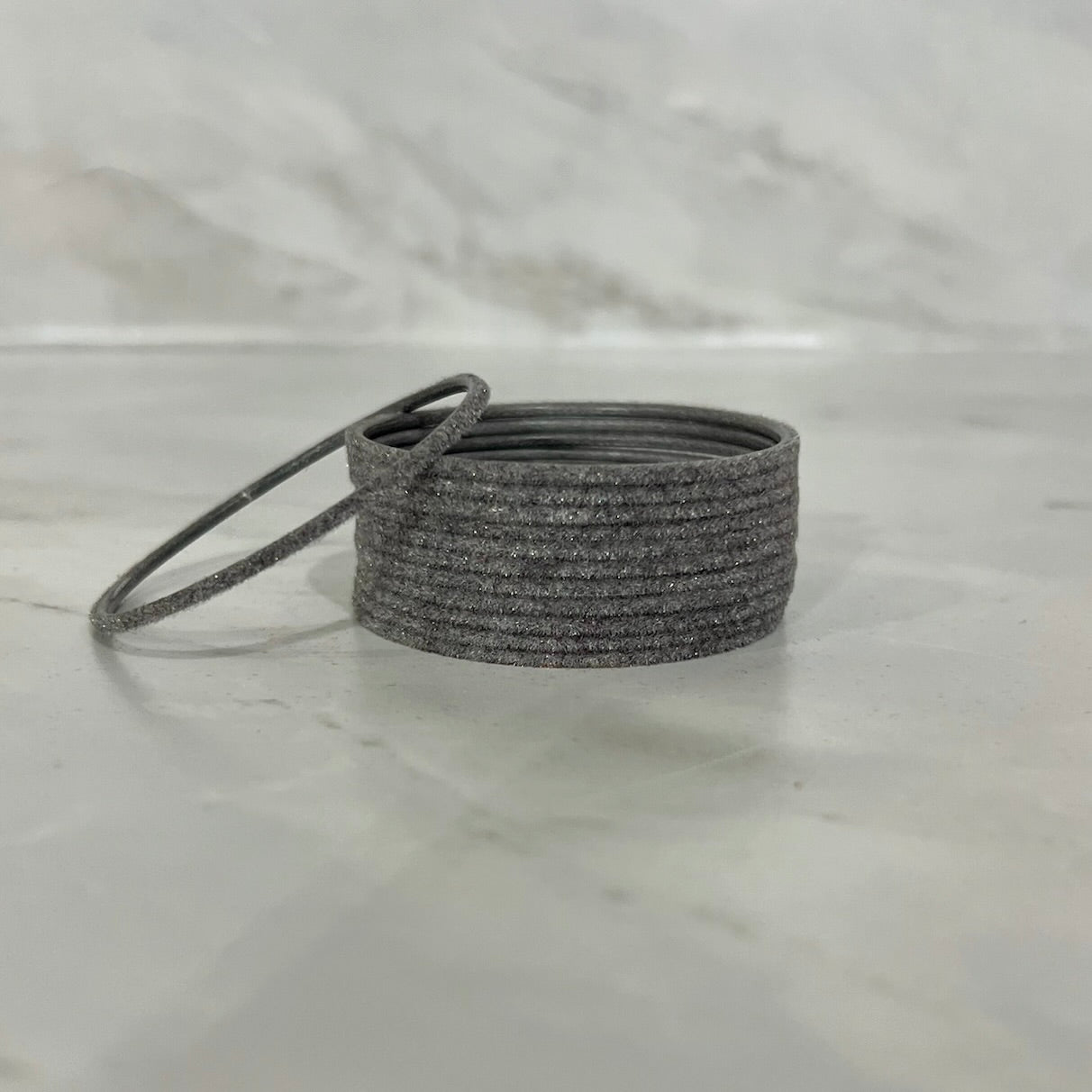 Grey Velvet Bangles