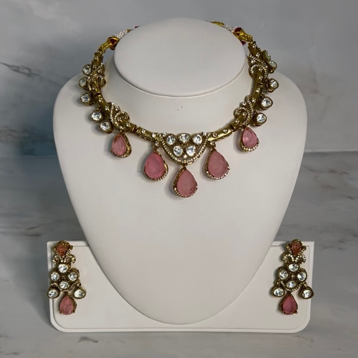 Moissanite and American Diamond Doublet Set