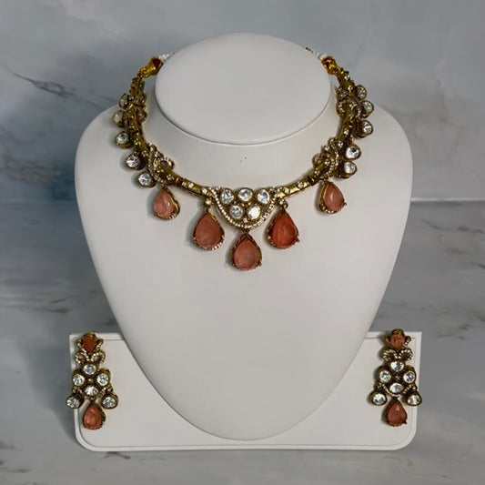 Moissanite and American Diamond Doublet Set