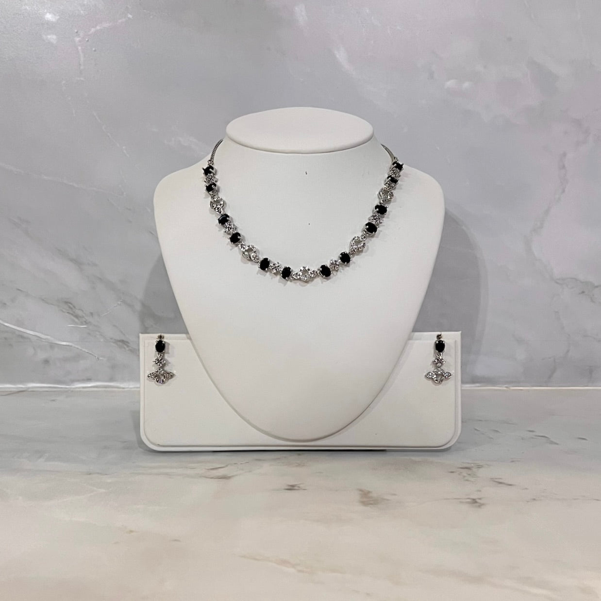 Small Black American Diamond Set