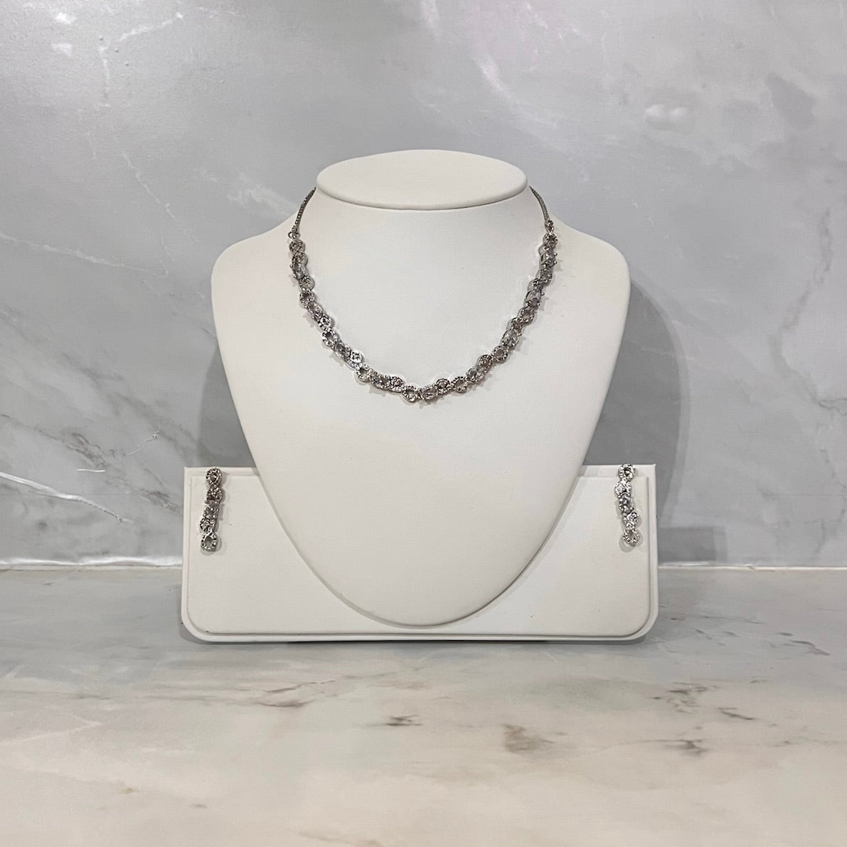 Silver American Diamond Set